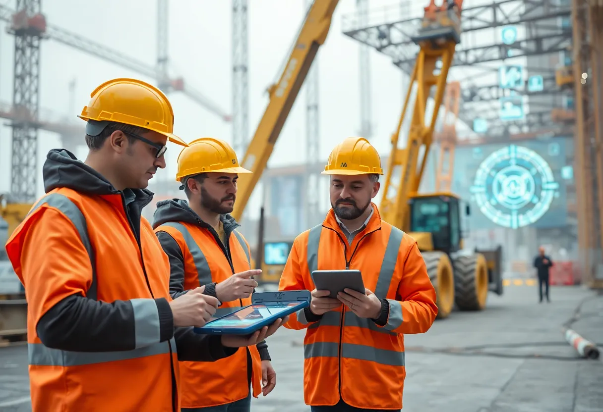 AI technology in use at a modern construction site