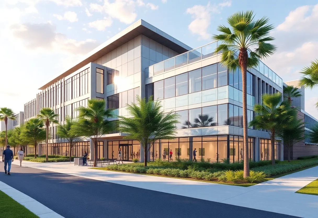 Modern health sciences facilities under construction in Charleston, SC
