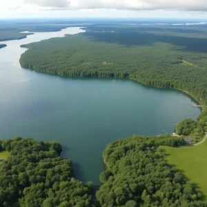 Scenic view of the Great Lakes region highlighting environmental concerns.