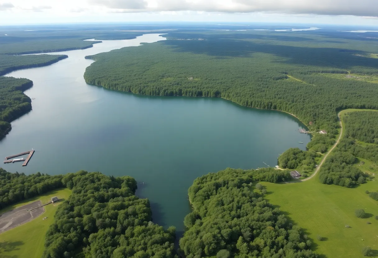 Scenic view of the Great Lakes region highlighting environmental concerns.