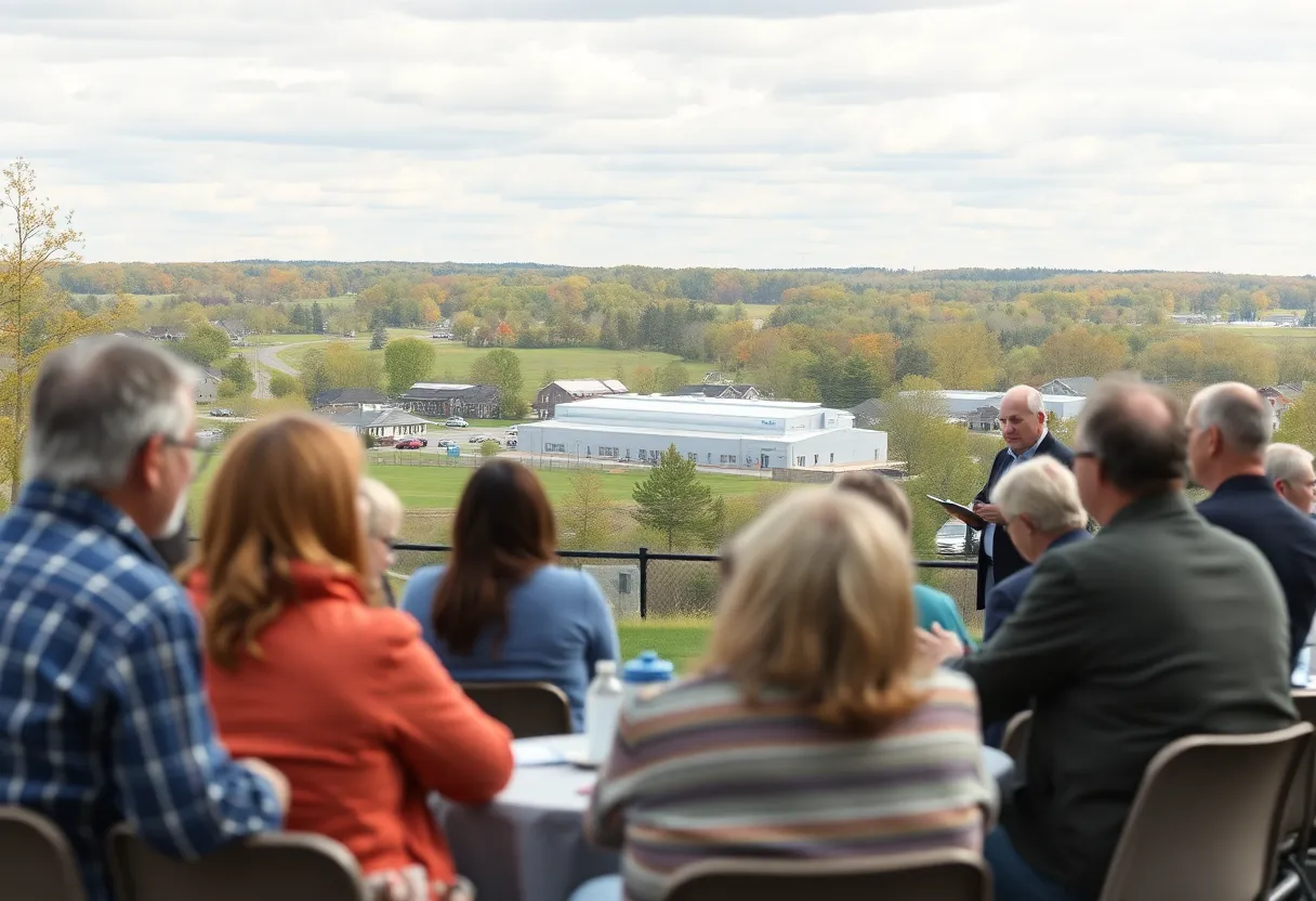 Community meeting in Howell Township discussing data center proposal