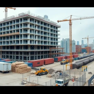 Multiple construction sites in Long Beach including student housing, rail yard expansion and downtown demolition