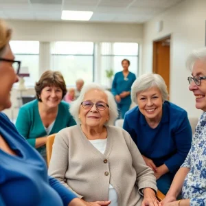 Elderly residents at Manistee County Medical Care Facility receiving care