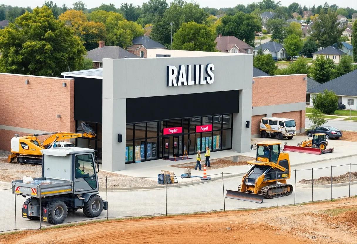 Construction site of a new Meijer store in O'Fallon