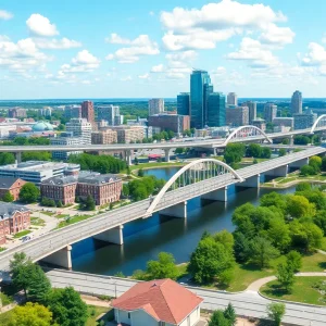 Cityscape of Michigan highlighting infrastructure and educational facilities.