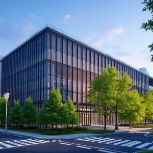 Rendering of a proposed national security data center in Ypsilanti