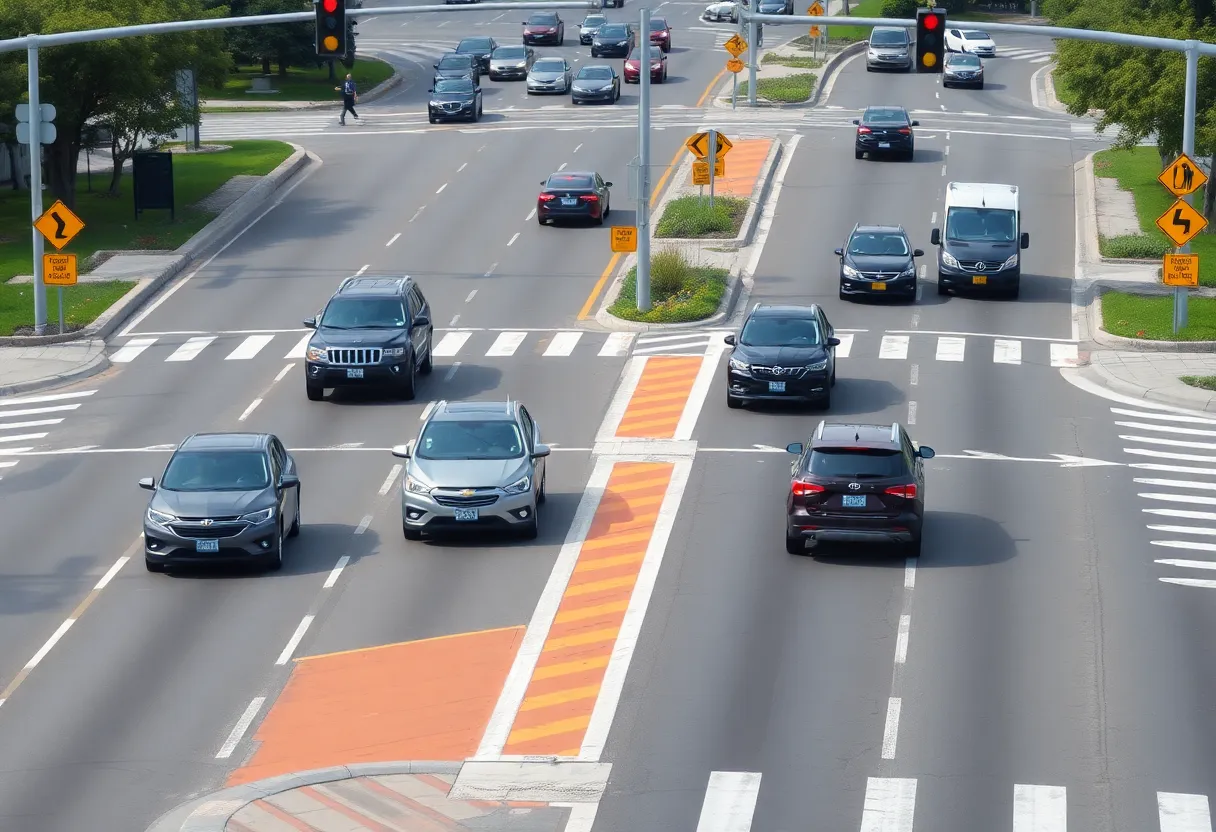 Traffic at the US-12 and M-51 intersection with new patterns